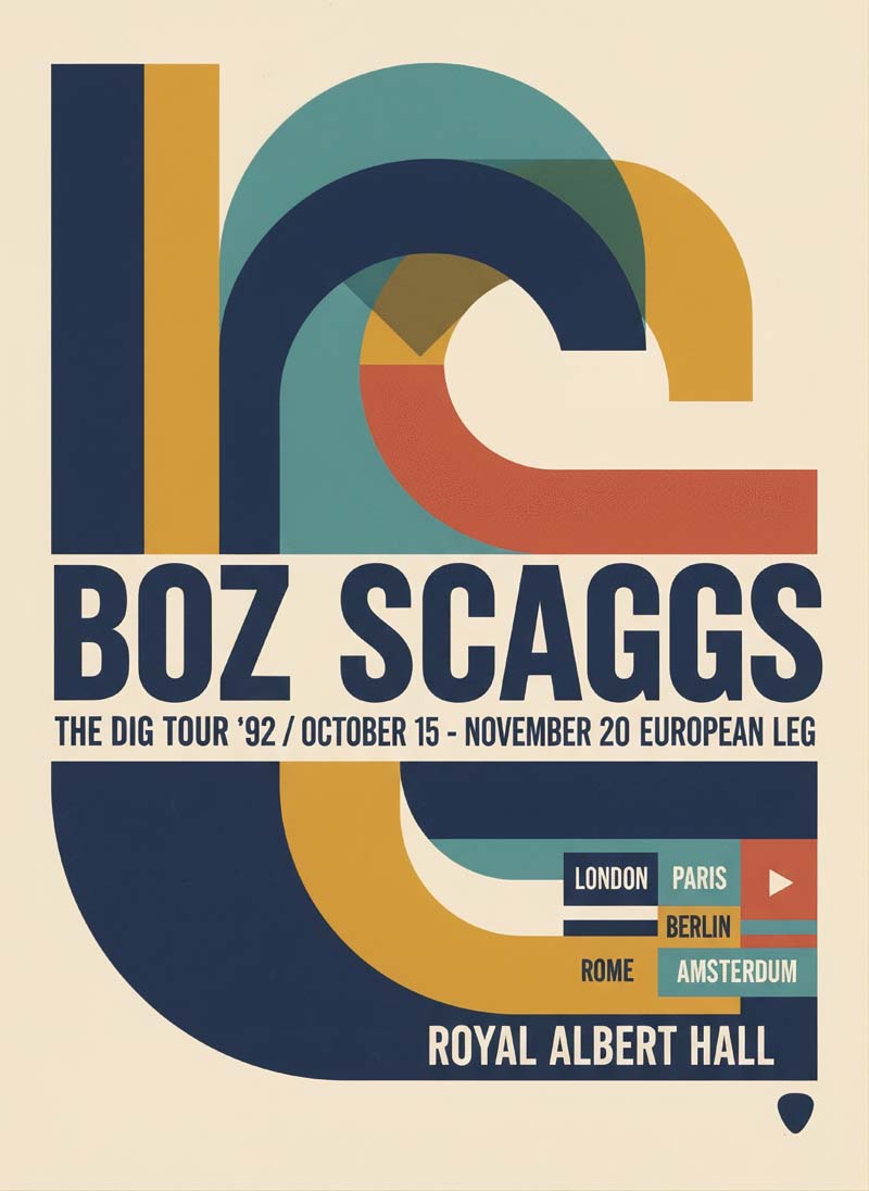 Boz Scaggs reimagined rock musician portrait
