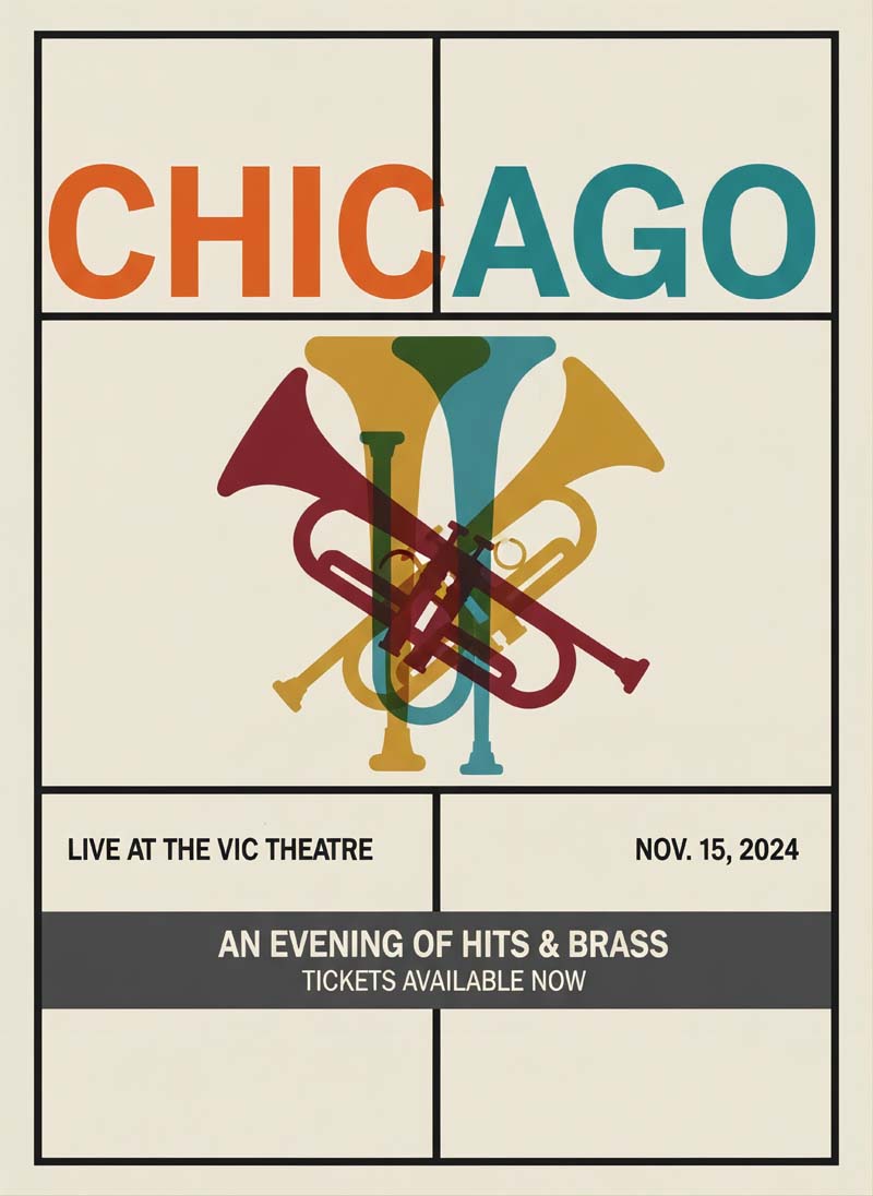 Chicago reimagined rock musician portrait