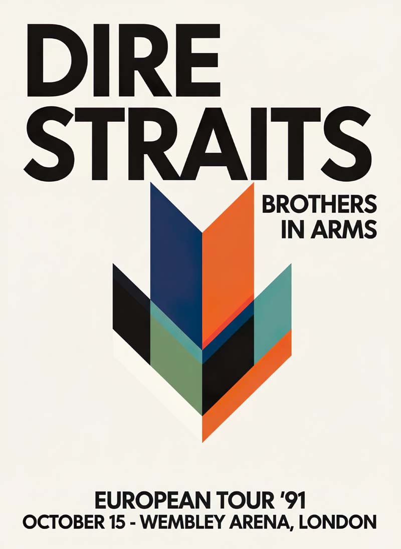 Dire Straits reimagined rock musician portrait