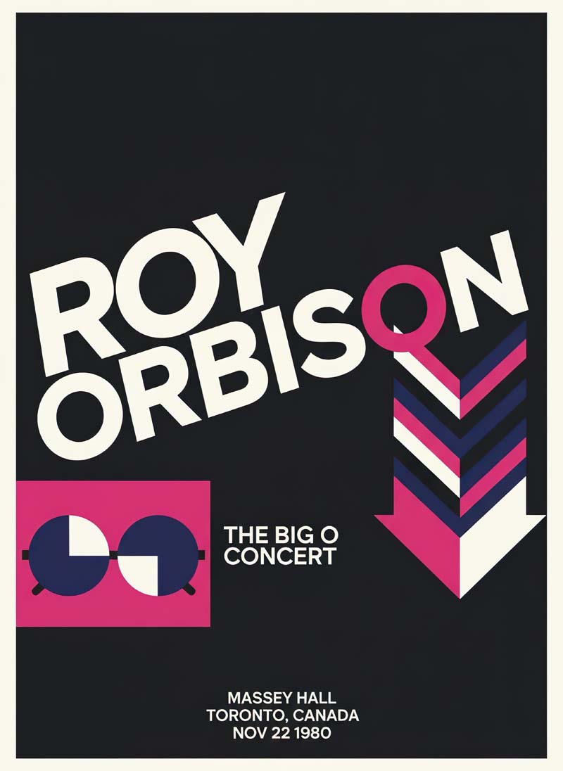 Roy Orbison reimagined rock musician portrait
