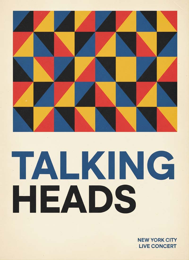 Talking Heads reimagined rock musician portrait