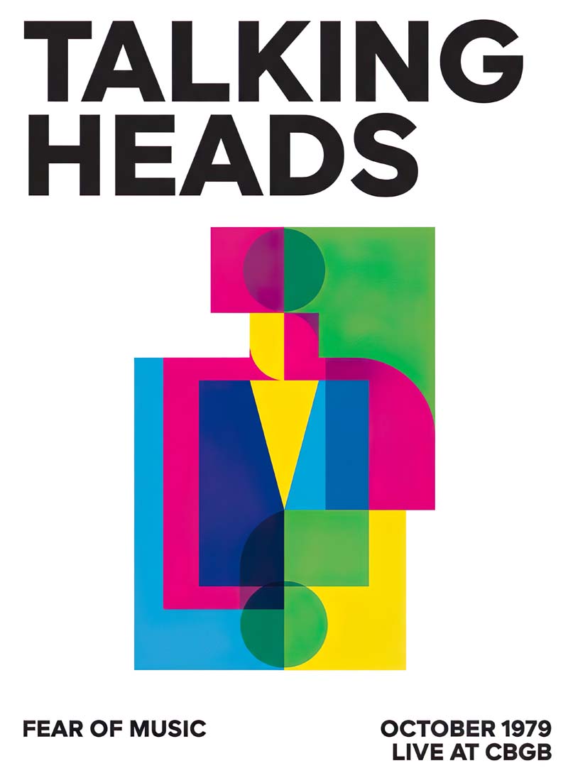 Talking Heads reimagined rock musician portrait