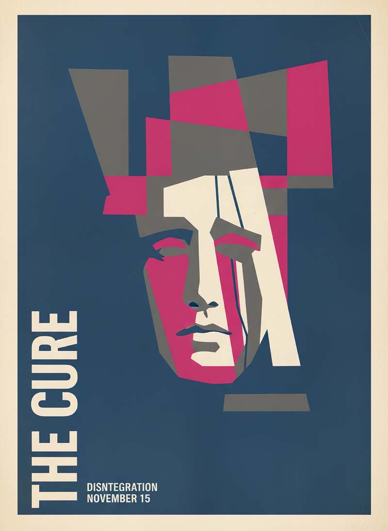 The Cure reimagined rock musician portrait