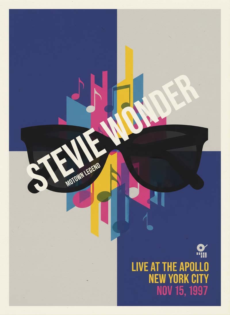 Stevie Wonder reimagined rock musician portrait