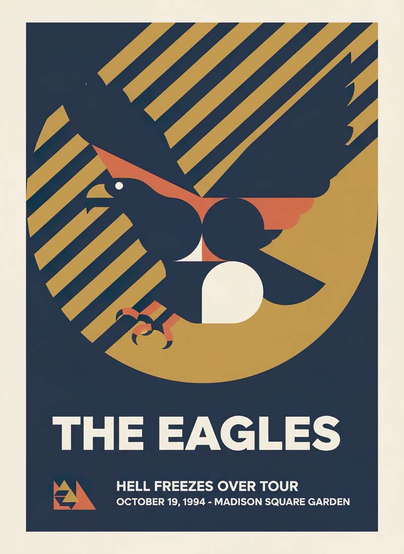 The Eagles reimagined rock poster