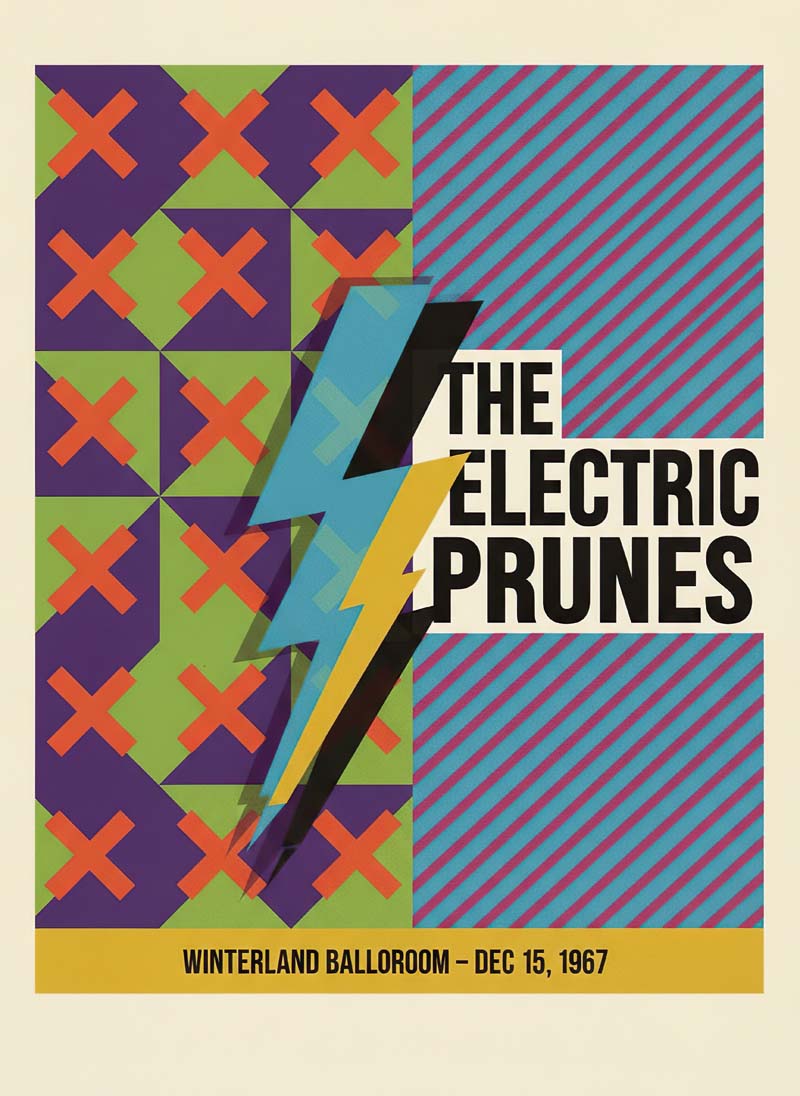 The Electric Prunes reimagined rock musician portrait