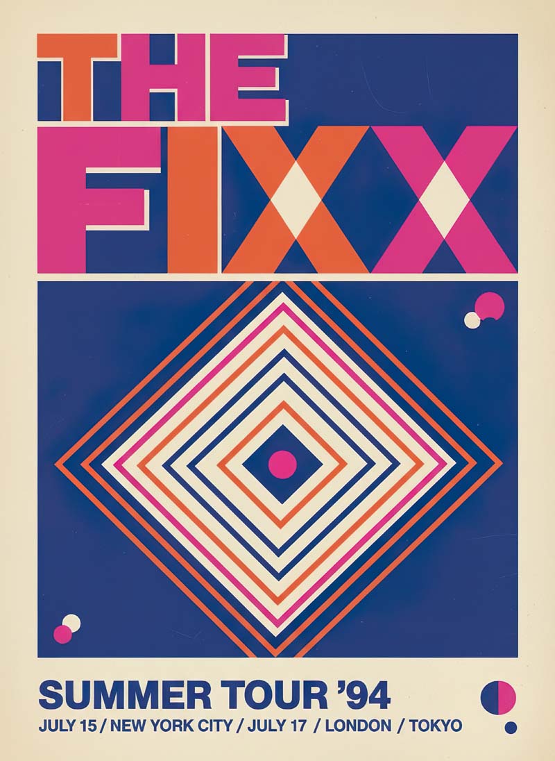 The Fixx reimagined rock musician portrait