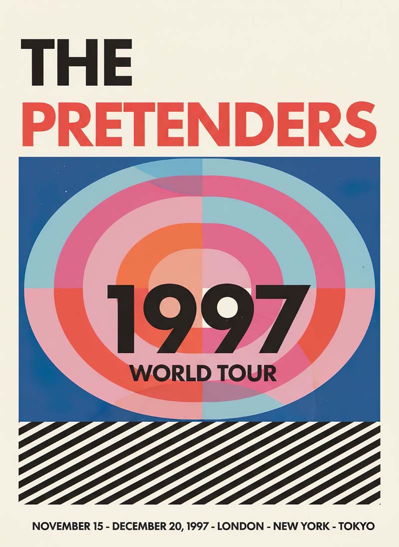 The Pretenders reimagined rock musician portrait