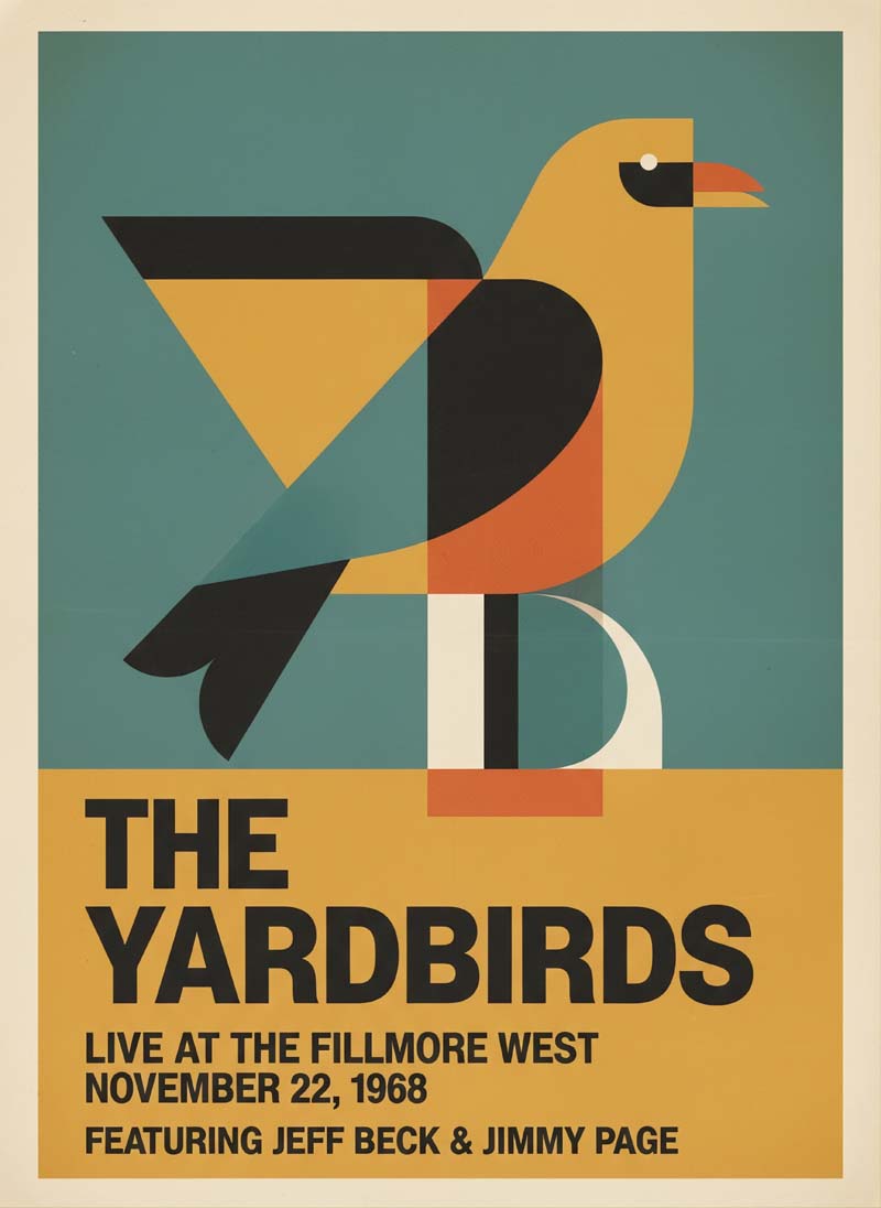The Yardbirds reimagined rock musician portrait