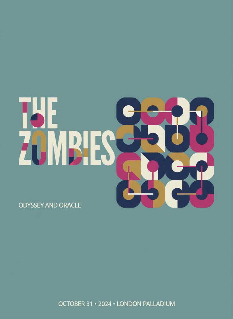 The Zombies reimagined rock musician portrait