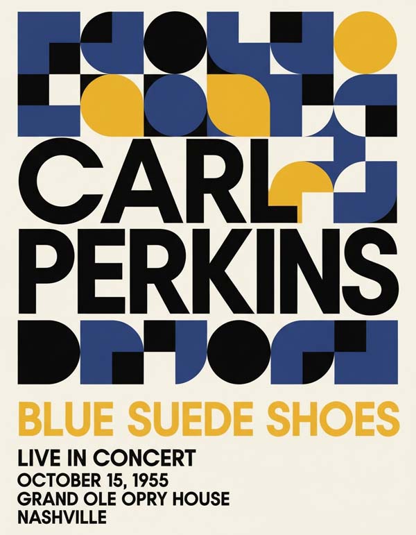 Carl Perkins reimagined singer portrait