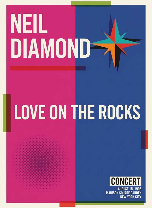 Neil Diamond reimagined singer portrait